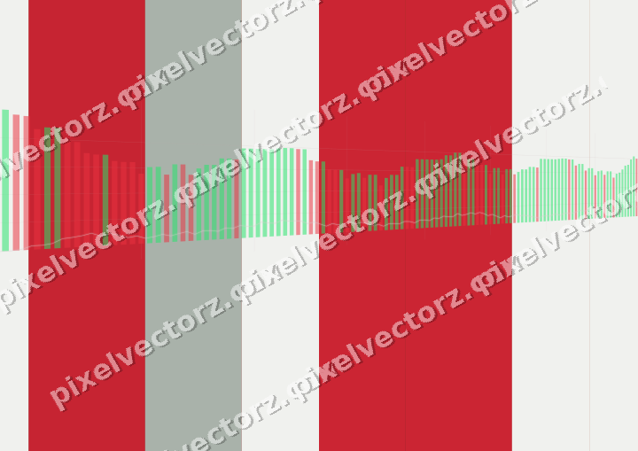 Glowing neon chart background in red and pale lime