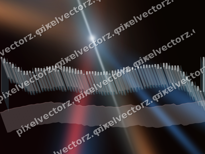Glowing neon chart background in blue and red