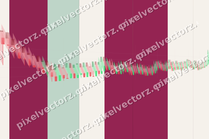 Glowing neon chart background in pink and green