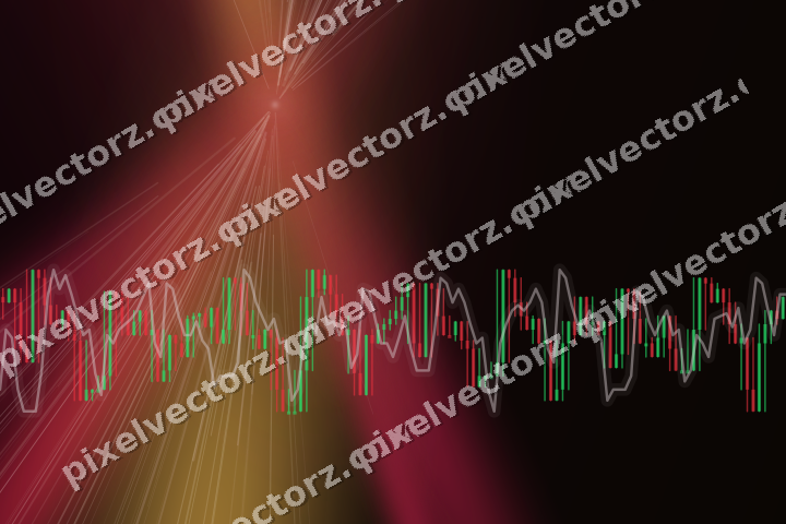 Glowing neon chart background in pink and amber