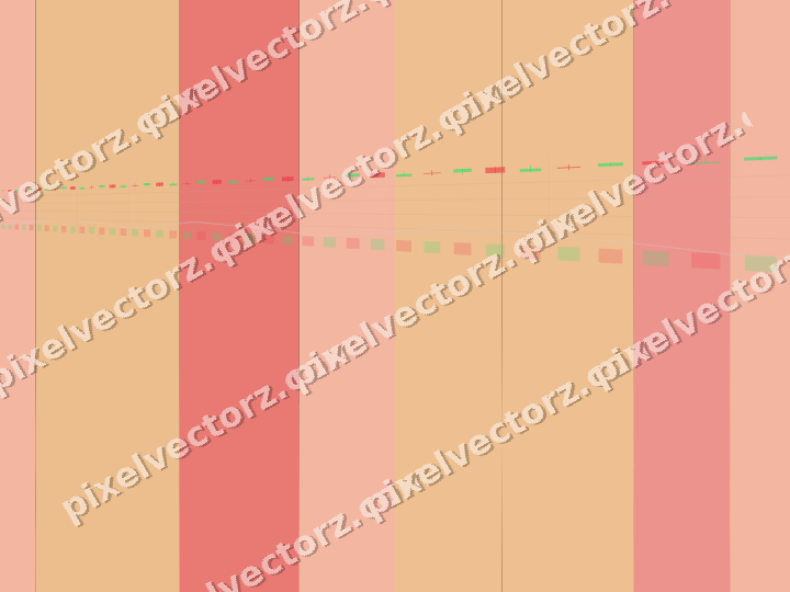Glowing neon chart background in red and orange