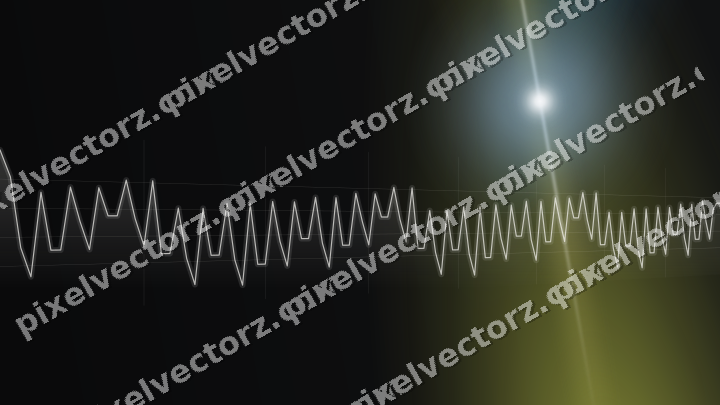 Glowing neon chart background in blue and yellow
