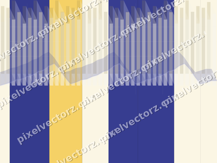 Glowing neon chart background in blue and amber