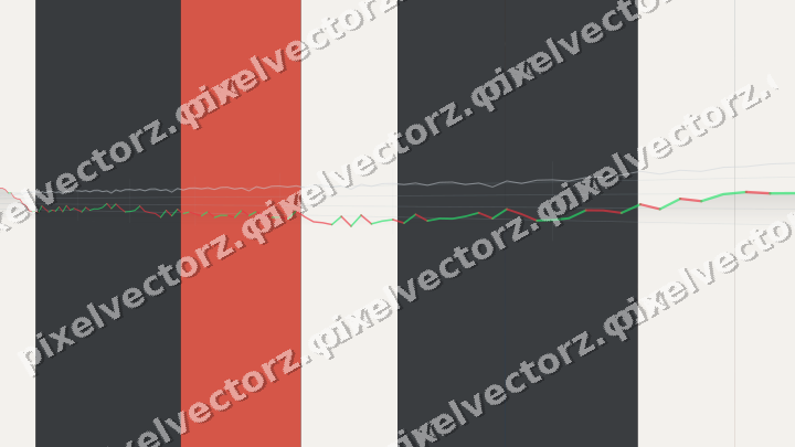 Glowing neon chart background in blue and red