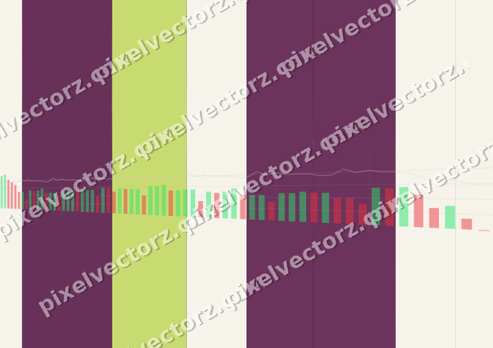Glowing neon chart background in magenta and lime