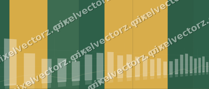 Glowing neon chart background in amber and green
