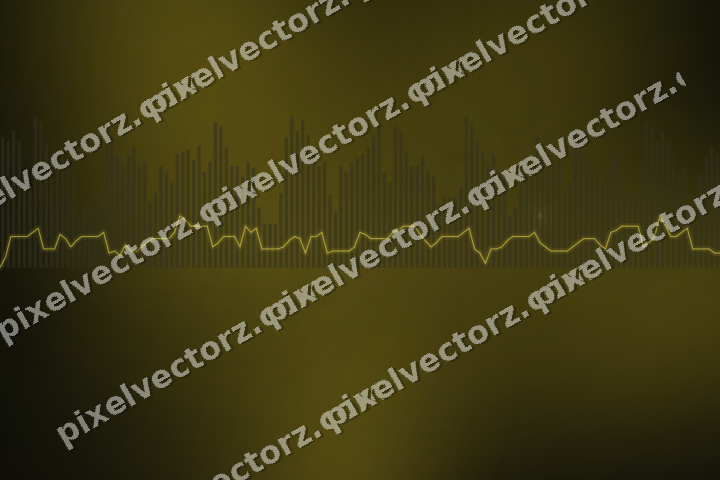 Glowing neon chart background in amber and yellow