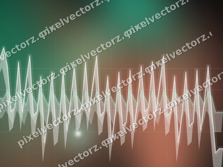 Glowing neon chart background in green and orange
