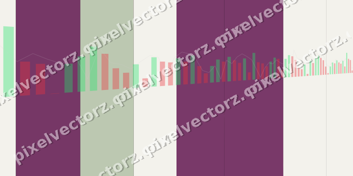Glowing neon chart background in magenta and lime
