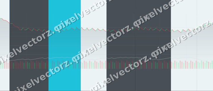 Glowing neon chart background in blue and teal