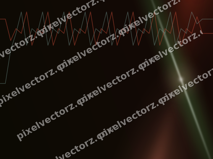 Glowing neon chart background in red and orange
