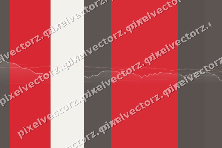 Glowing neon chart background in red and amber