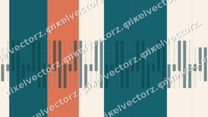 Glowing neon chart background in teal and orange