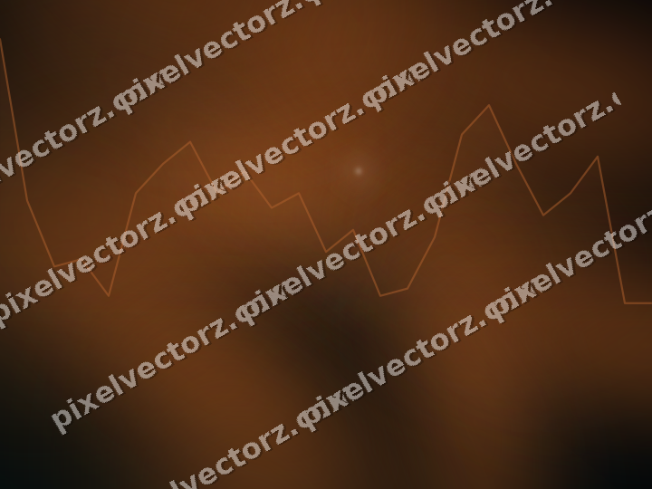 Glowing neon chart background in orange and teal