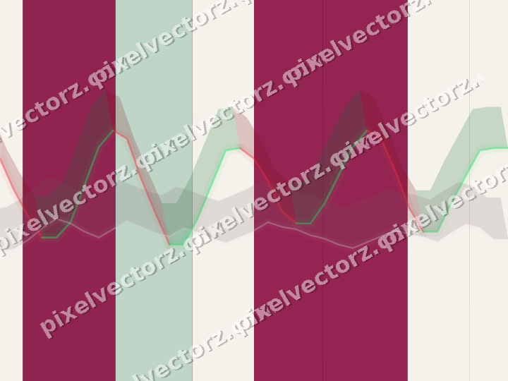 Glowing neon chart background in pink and green