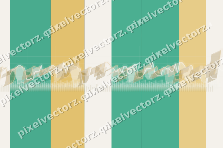 Glowing neon chart background in amber and green