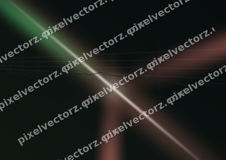 Glowing neon chart background in green and red