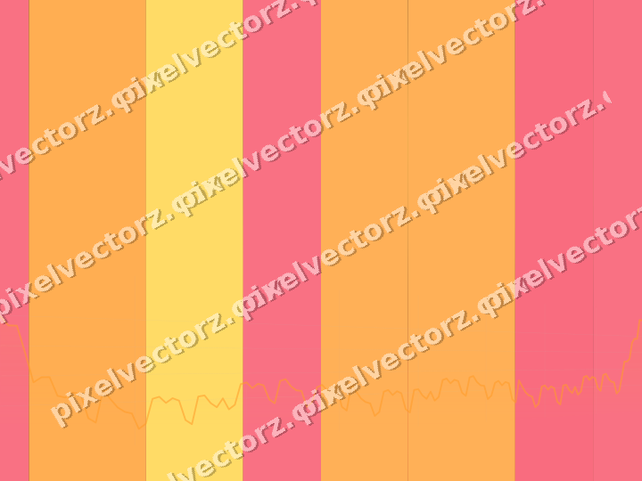 Glowing neon chart background in orange and amber