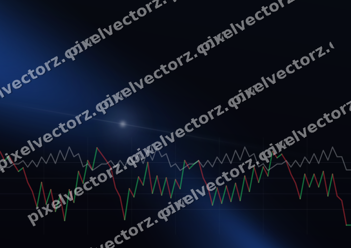 Glowing neon chart background in blue