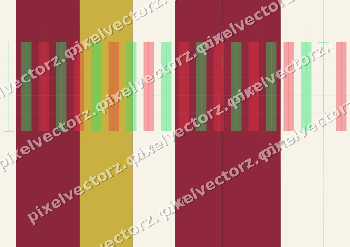 Glowing neon chart background in pink and red