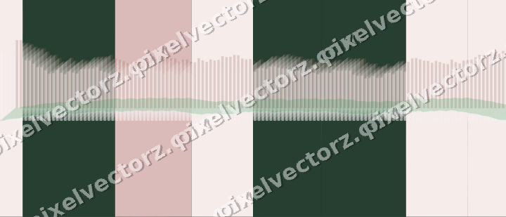 Glowing neon chart background in dark green and red