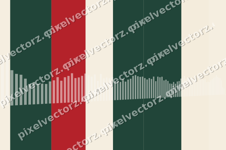 Soft pastel chart background in dark green and red