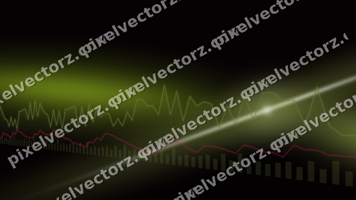 Glowing neon chart background in lime and pink