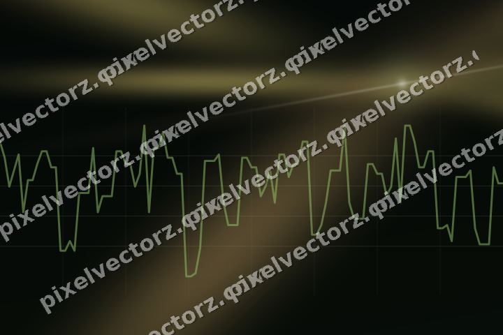 Glowing neon chart background in lime and yellow