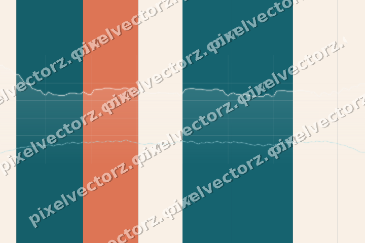 Glowing neon chart background in dark teal and orange