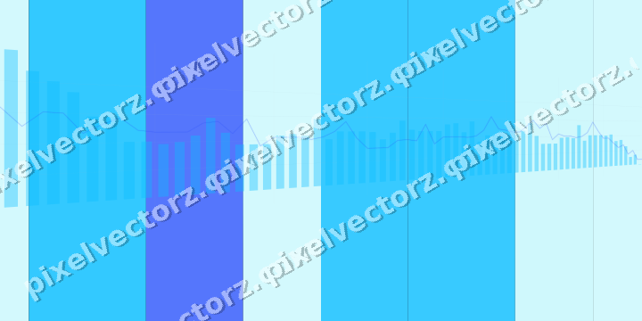 Glowing neon chart background in cyan and teal