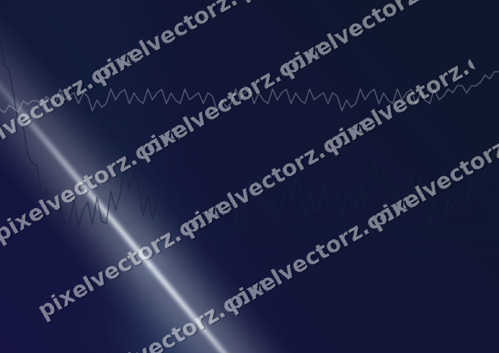 Glowing neon chart background in dark blue and white