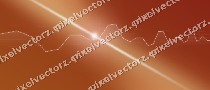 Glowing neon chart background in red and orange