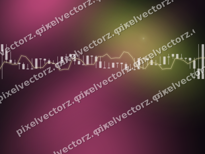 Glowing neon chart background in lime and amber