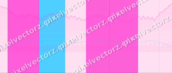 Glowing neon chart background in magenta and purple