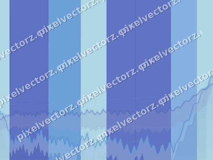 Glowing neon chart background in blue and cyan
