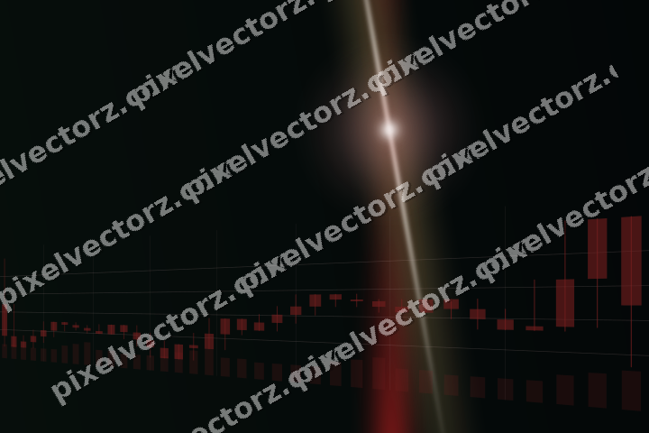 Glowing neon chart background in red and green