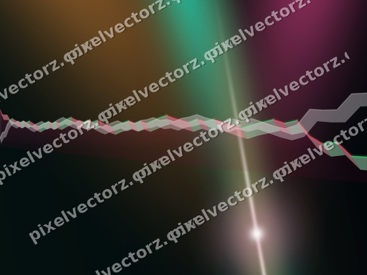 Glowing neon chart background in pink and orange