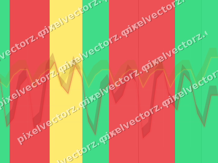 Glowing neon chart background in red and orange
