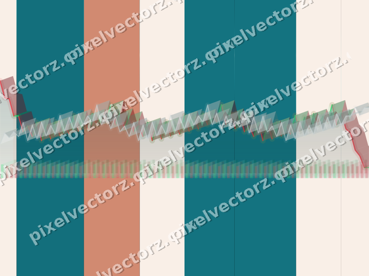 Glowing neon chart background in teal and orange