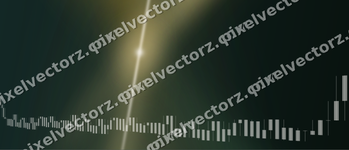 Glowing neon chart background in amber and dark green
