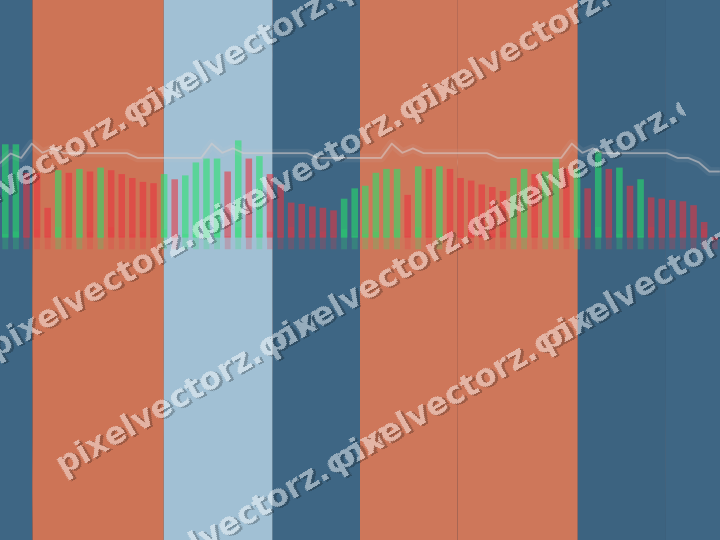 Glowing neon chart background in orange and cyan