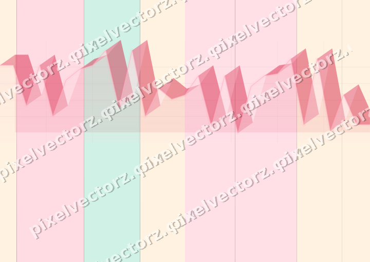 Glowing neon chart background in pink and amber