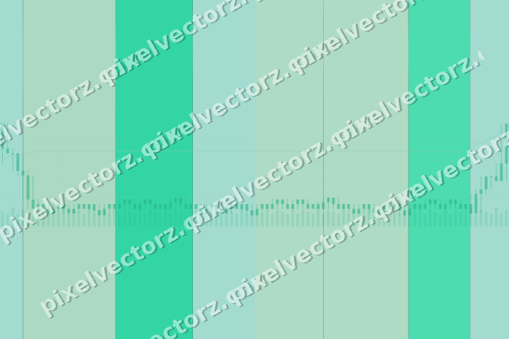 Glowing neon chart background in green and teal