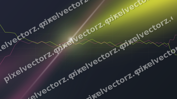 Glowing neon chart background in lime and amber