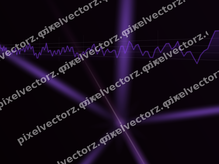 Glowing neon chart background in purple and blue