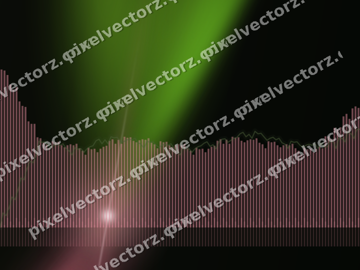 Glowing neon chart background in pink and lime