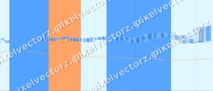 Glowing neon chart background in blue and red