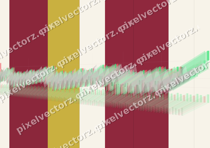 Glowing neon chart background in pink and red