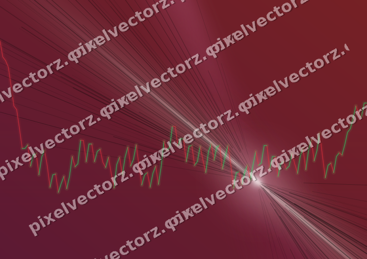 Glowing neon chart background in dark pink and yellow