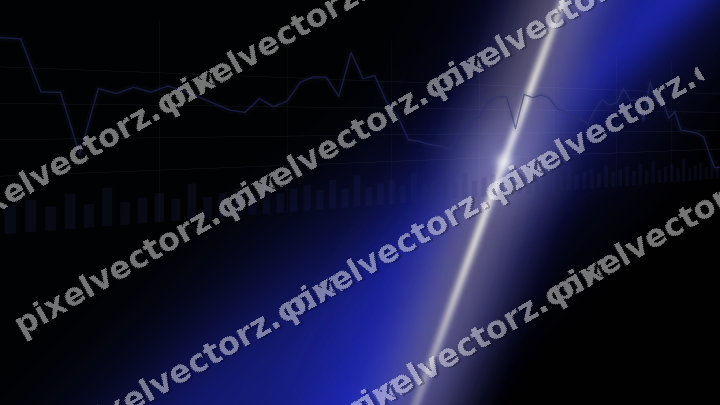 Glowing neon chart background in blue and amber